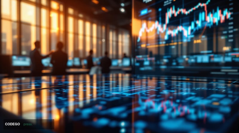 A photorealistic editorial photograph showcasing the dramatic shift in corporate cryptocurrency holdings, featuring a modern 