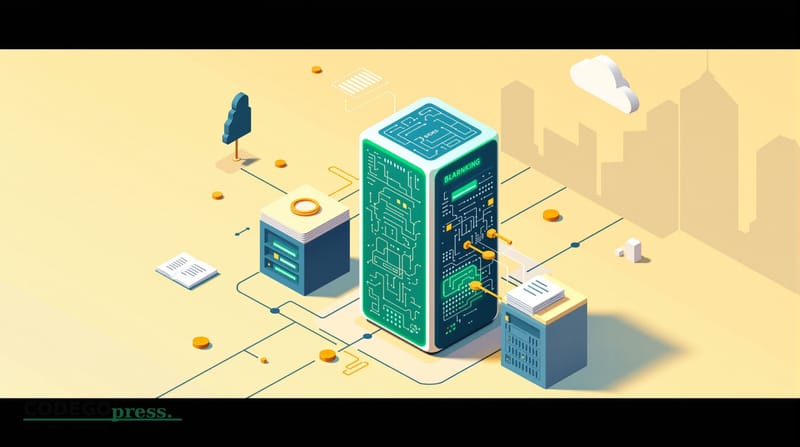 flat 3D isometric vector editorial illustration, banking-green primary (#1A6B43), cream background, gold and navy accents, so