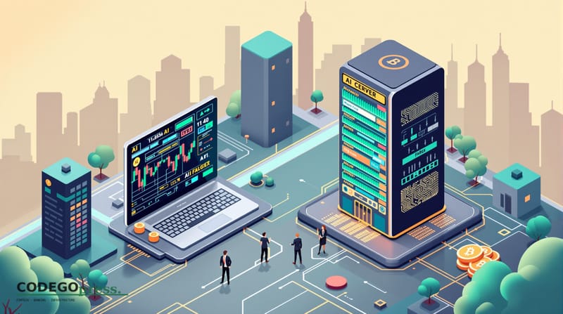 flat 3D isometric vector editorial illustration, banking-green primary (#1A6B43), cream background, gold and navy accents, so