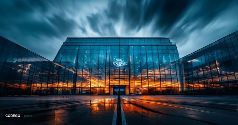 A cinematic editorial photograph capturing the intersection of European energy policy and global oil markets, shot from a dra