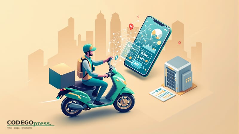 flat 3D isometric vector editorial illustration, banking-green primary (#1A6B43), cream background, gold and navy accents. Su
