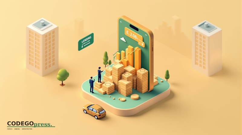 flat 3D isometric vector editorial illustration, banking-green primary (#1A6B43), cream background, gold and navy accents, so