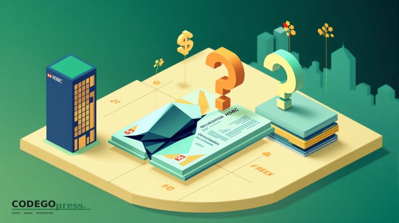 flat 3D isometric vector editorial illustration, banking-green primary (#1A6B43), cream background, gold and navy accents, so