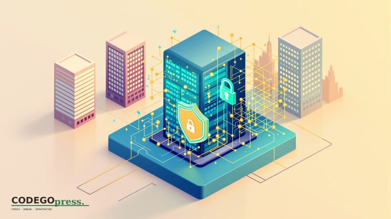 flat 3D isometric vector editorial illustration, banking-green primary (#1A6B43), cream background, gold and navy accents. Ce