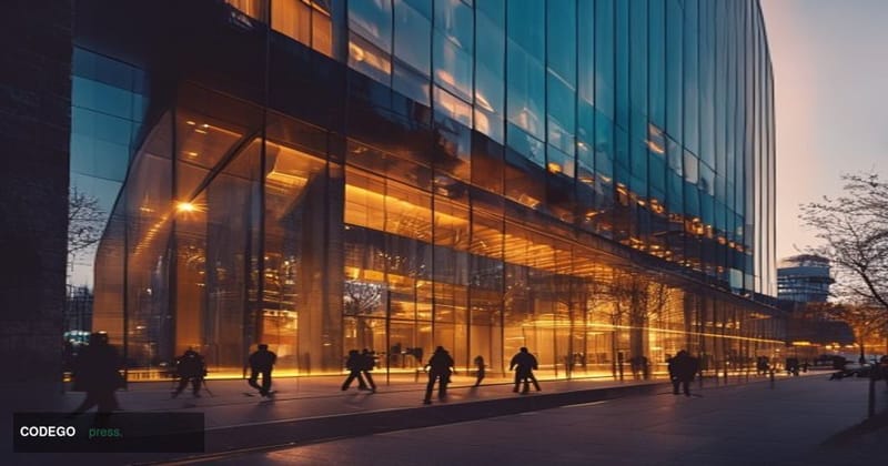 A dramatic architectural photograph of <a href="https://sc.com" target="_blank" rel="noopener">Standard Chartered</a>'s iconi