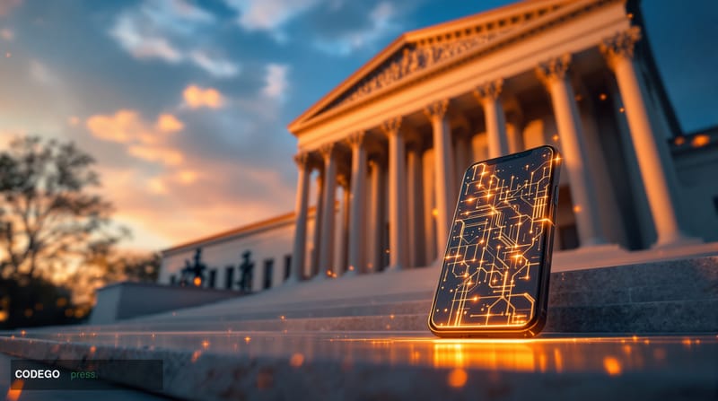A dramatic editorial photograph of the Federal Reserve's imposing Marriner S. Eccles Building in Washington D.C., captured du