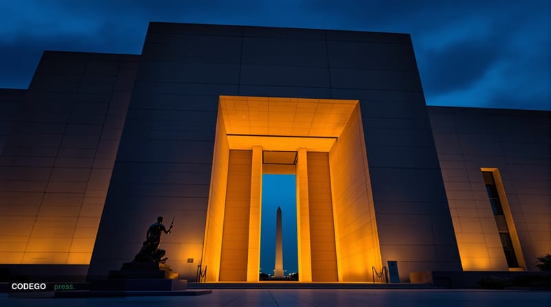 A dramatic cinematic shot of the <a href="https://www.cftc.gov" target="_blank" rel="noopener">Commodity Futures Trading Comm
