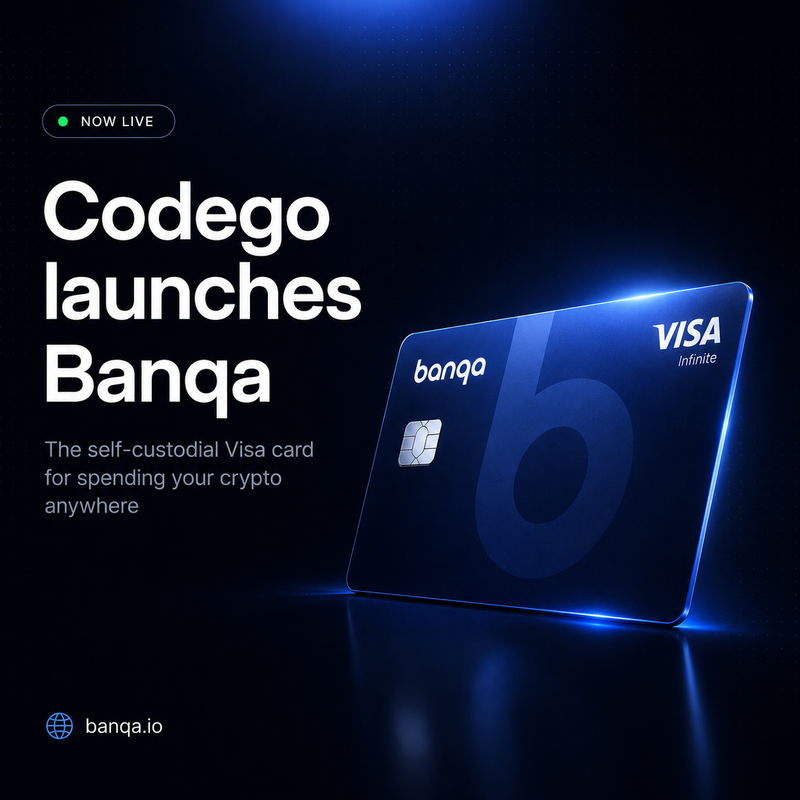 Codego launches Banqa — the self-custodial Visa card for spending your crypto anywhere
