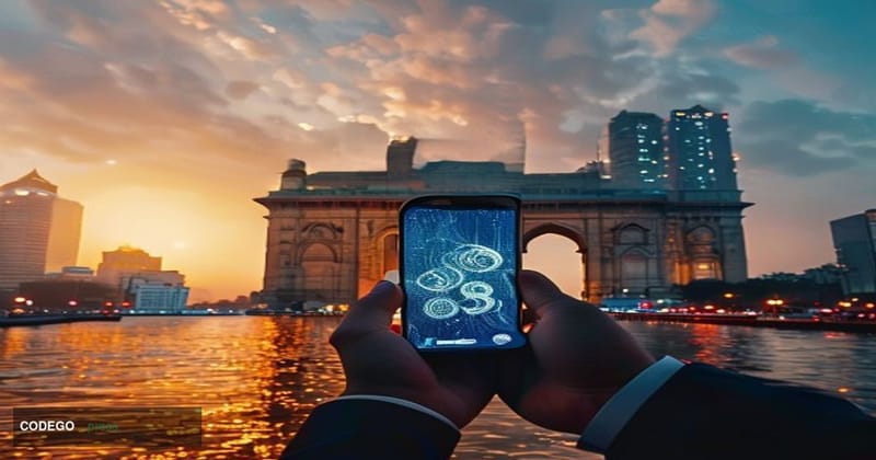 A cinematic editorial photograph capturing <a href="https://www.coinbase.com" target="_blank" rel="noopener">Coinbase</a>'s b