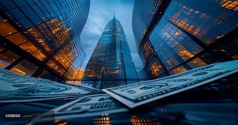 A dramatic photorealistic editorial photograph of the <a href="https://www.ecb.europa.eu" target="_blank" rel="noopener">Euro
