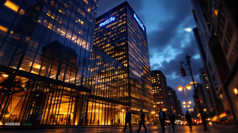 A cinematic editorial photograph of <a href="https://www.metlife.com" target="_blank" rel="noopener">MetLife</a>'s iconic hea