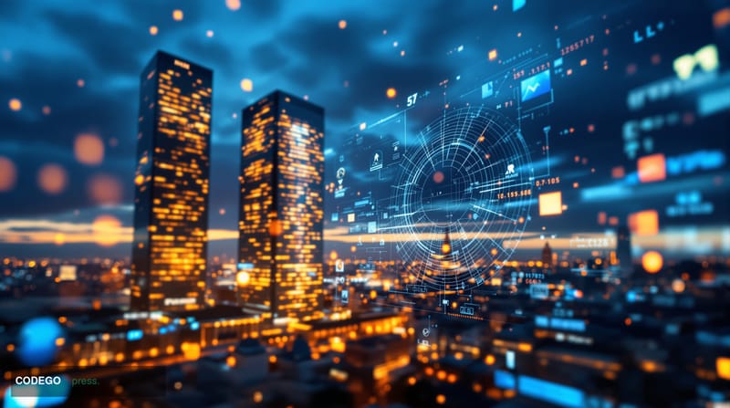 A cinematic editorial photograph capturing the European financial regulatory landscape with euro stablecoins' milestone achie