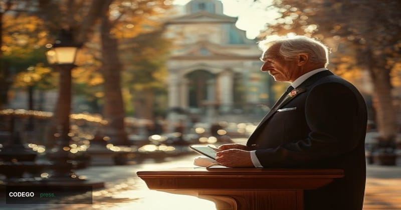 A cinematic editorial photograph set in Aix-en-Provence, France, with the iconic fountain-lined Cours Mirabeau boulevard visi