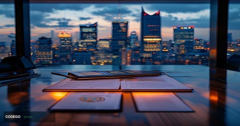 A cinematic editorial photograph capturing the intersection of traditional Japanese finance and modern digital payments, set 