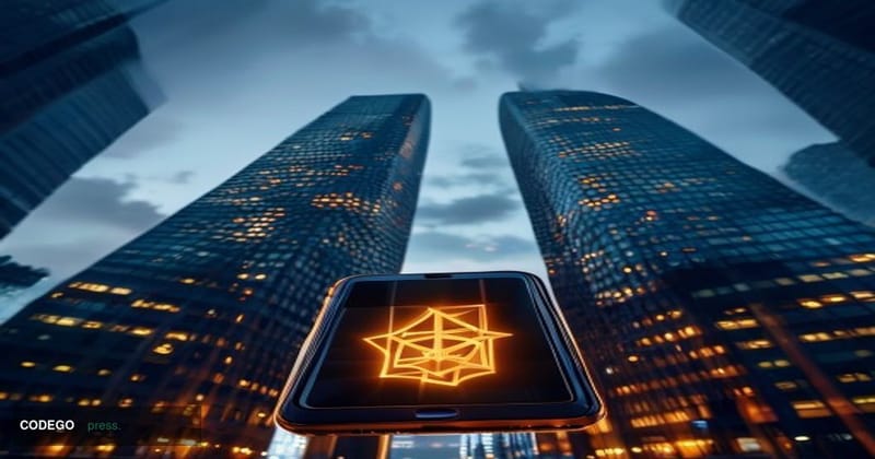 A cinematic editorial photograph of the European Central Bank's iconic twin-tower headquarters in Frankfurt, Germany, shot at