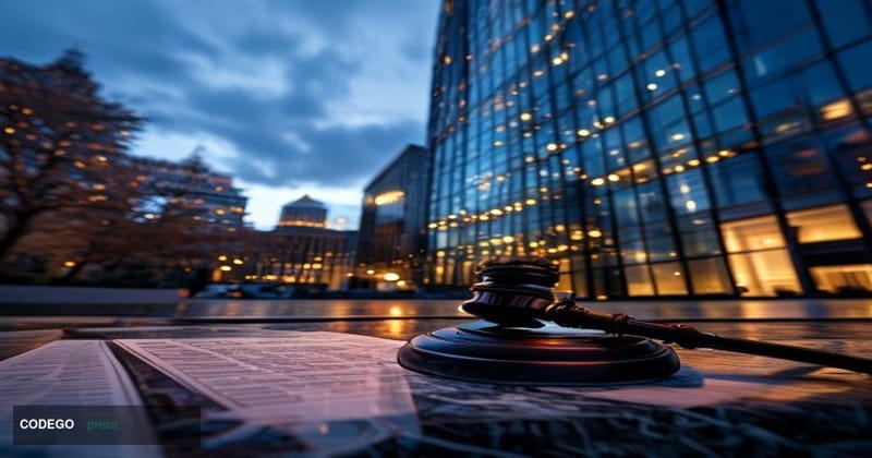 A dramatic photorealistic editorial photograph of the exterior of the Fidelity Investments headquarters building in Boston, M