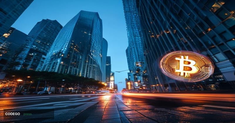 A dramatic split-composition editorial photograph taken from a low-angle perspective in Hong Kong's Central financial distric