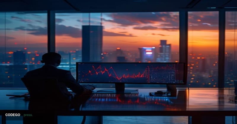 A cinematic editorial photograph set in Nairobi, Kenya, with the iconic Nairobi skyline visible in the background through flo