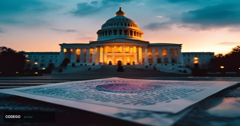 A photorealistic editorial photograph shot at the North Carolina State Capitol building in Raleigh, its white neoclassical do