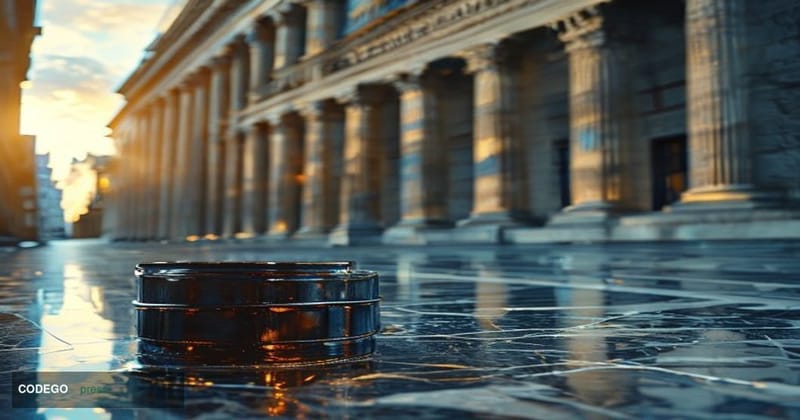 A cinematic editorial photograph depicting the visual tension between surging energy markets and central banking pressure. In