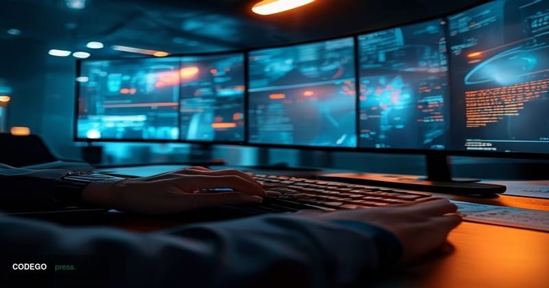 A cinematic editorial photograph set inside a sleek, modern European cryptocurrency exchange operations center, with large cu