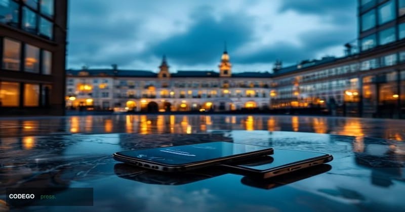 A cinematic editorial photograph set in Luxembourg City, with the iconic Grand Ducal Palace or the distinctive modernist arch