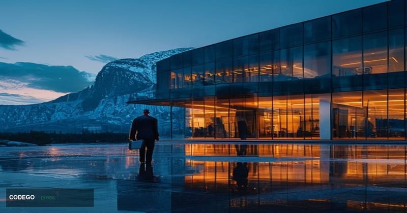 A cinematic editorial photograph set in Salt Lake City, Utah, with the dramatic Wasatch Mountain range visible in the backgro