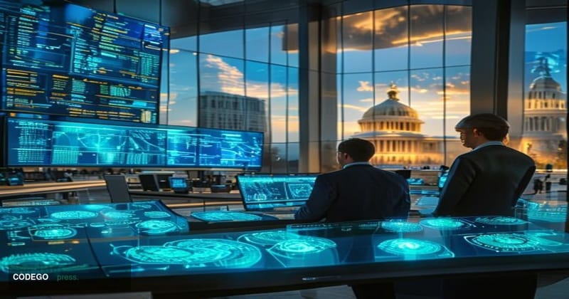 # Image Prompt

A sleek modern banking headquarters interior featuring a sophisticated financial technology control center, w