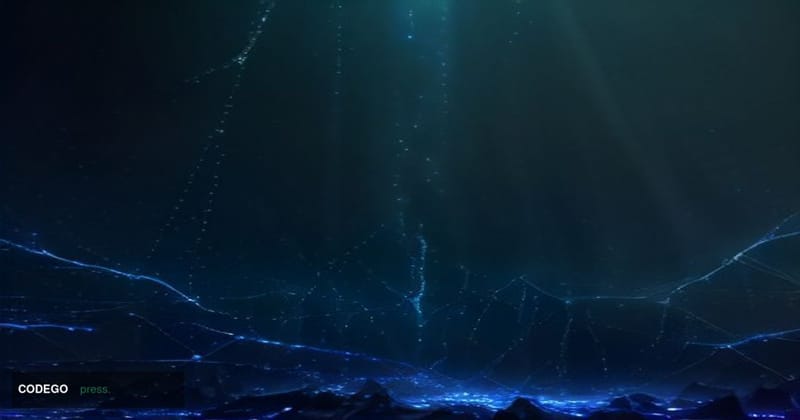 A dramatic cinematic editorial photograph depicting a fractured blockchain node infrastructure environment, represented by a 