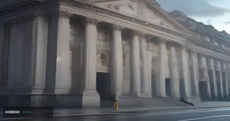 A sweeping wide-angle exterior shot of the Bank of England's neoclassical Portland stone facade on Threadneedle Street in the