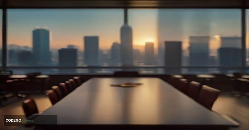 A cinematic editorial photograph set in Hong Kong's financial district, with the iconic skyline of Central visible across Vic
