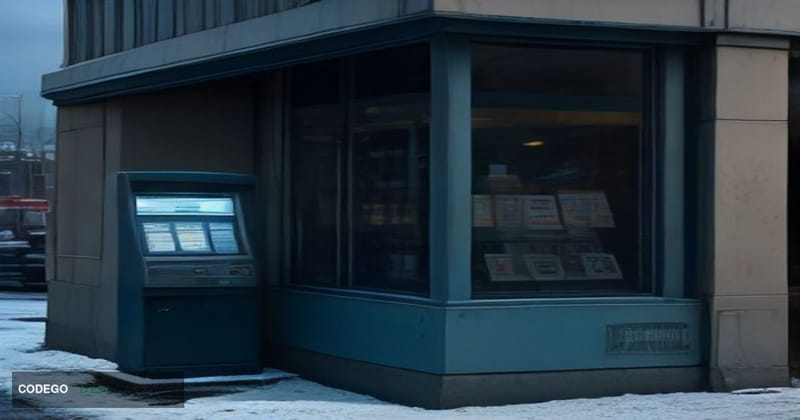 A photorealistic editorial photograph taken at street level in a Minneapolis urban neighborhood, showing a decommissioned cry