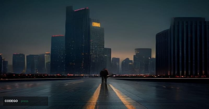 A cinematic editorial photograph set in Seoul's Yeouido financial district at dusk, with the iconic 63 Building and major ban