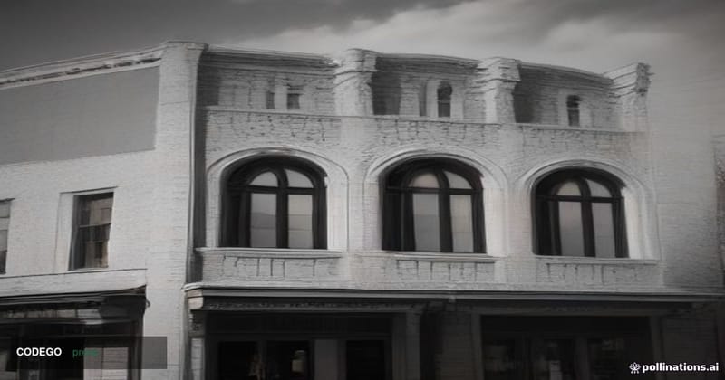 A dignified, sunlit Main Street community bank branch exterior in a mid-sized American town, photographed from a low street-l