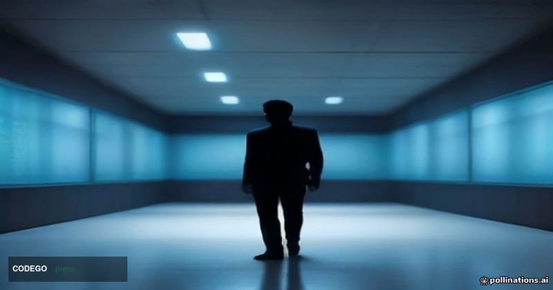 A cinematic editorial photograph set in a dimly lit, high-security digital operations center environment inspired by East Asi