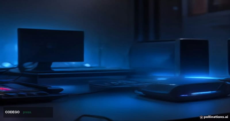 A dramatic close-up editorial photograph of a sleek, darkened crypto trading workstation environment, multiple monitors casti