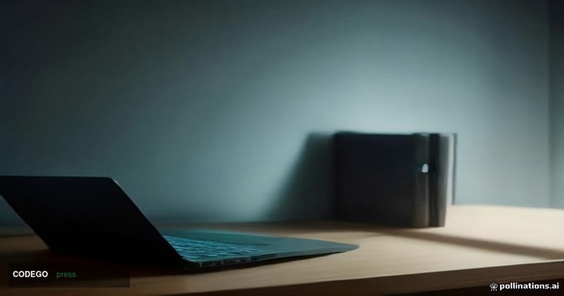 A cinematic editorial photograph of a sleek, darkened digital security environment — a close-up of a physical hardware wallet