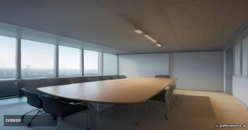 # Image Prompt

A contemporary glass-walled boardroom in London's financial district, bathed in cool morning light streaming 