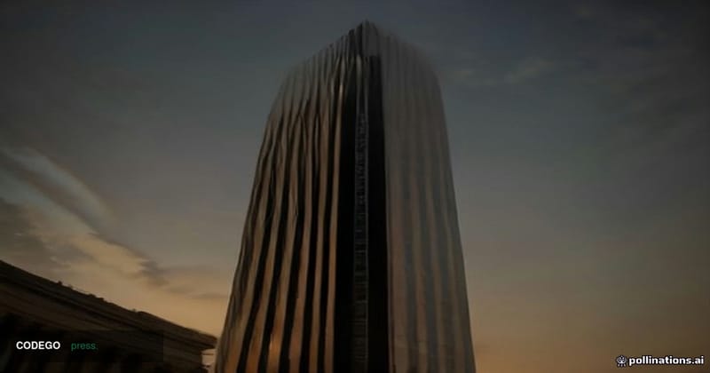 A cinematic editorial photograph of a monumental neoclassical federal government building exterior in Washington D.C., shot a