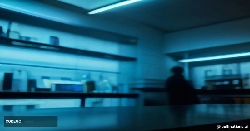 A cinematic editorial photograph set in a sleek, dimly lit Singapore electronics retail environment, with a close-up foregrou